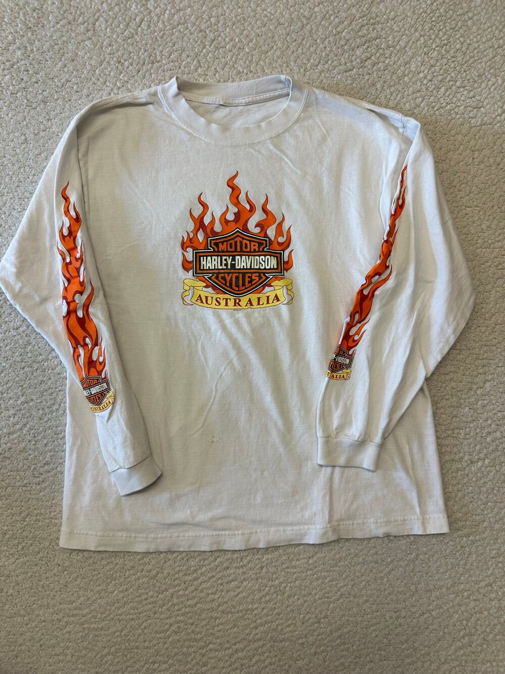 Y2K Vintage Harley Davidson Australia Long Sleeve Shirt Small